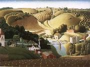 Grant Wood Stone rampart Sweden oil painting artist
